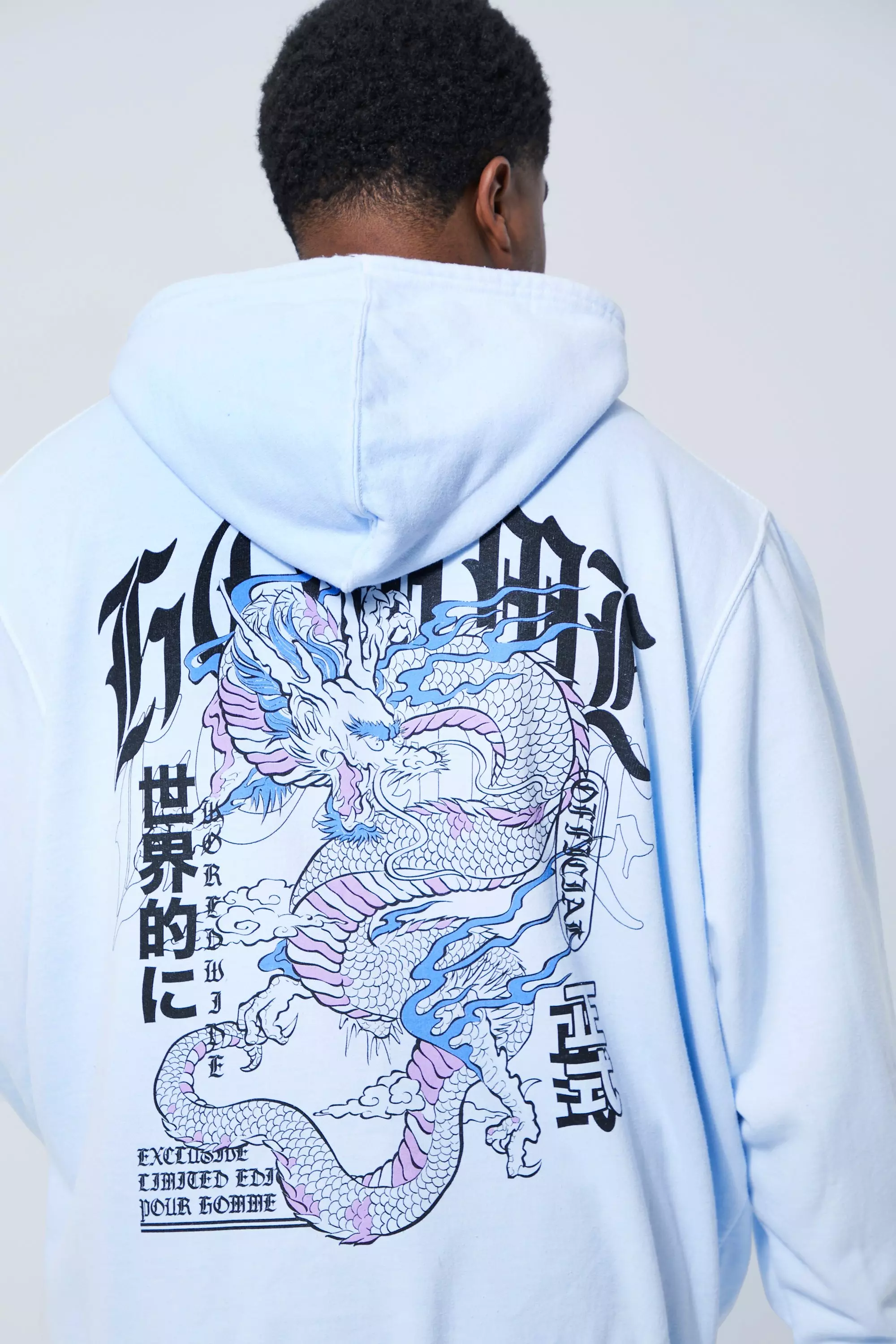 Blue hot sale graphic hoodies